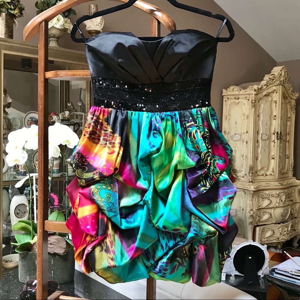 Speechless strapless beaded party dress Sz 7